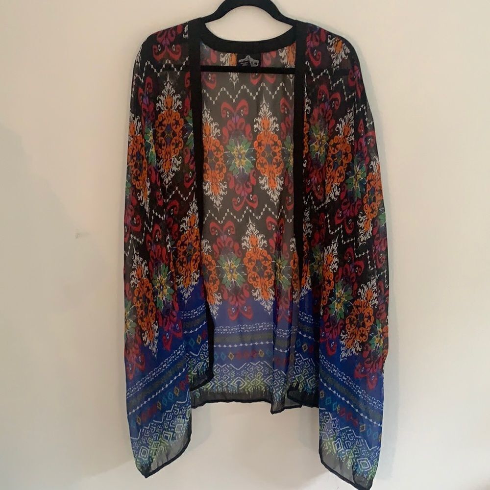 Colorful Sheet Bathing Suit Coverup - L